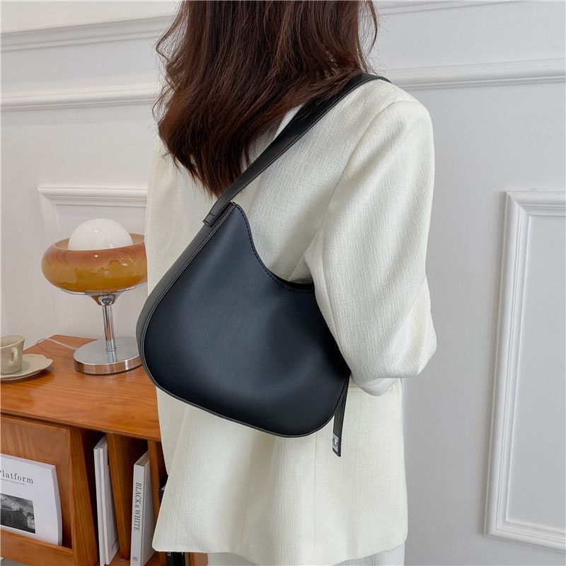 Sac à bandoulière simple et tendance pour femme, avec sangle latérale et fermeture à glissière, grande capacité, polyvalent, été 2024_voghion.com