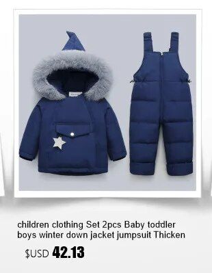 Vinter drengefrakke 2024 Ny babypelskrave Hættebomuld Plus Velvet Thicken Varm jakke til børn Parka 2-8 år Børnetøj_voghion.com