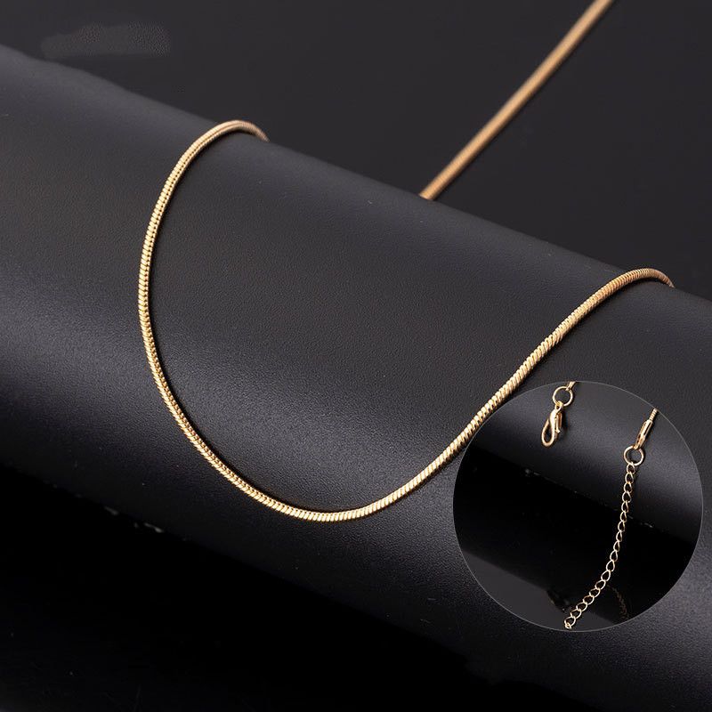 Serpente color oro vintage per le donne Moda semplice lega clavicola collana a catena accessori per gioielli da uomo_voghion.com