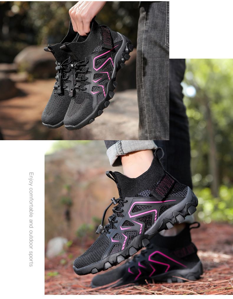Nieuwe sport outdoor ademende wandelschoenen heren en dames wandelschoenen hoge top casual reisschoenen buitenlandse handel ademend antislip_voghion.com
