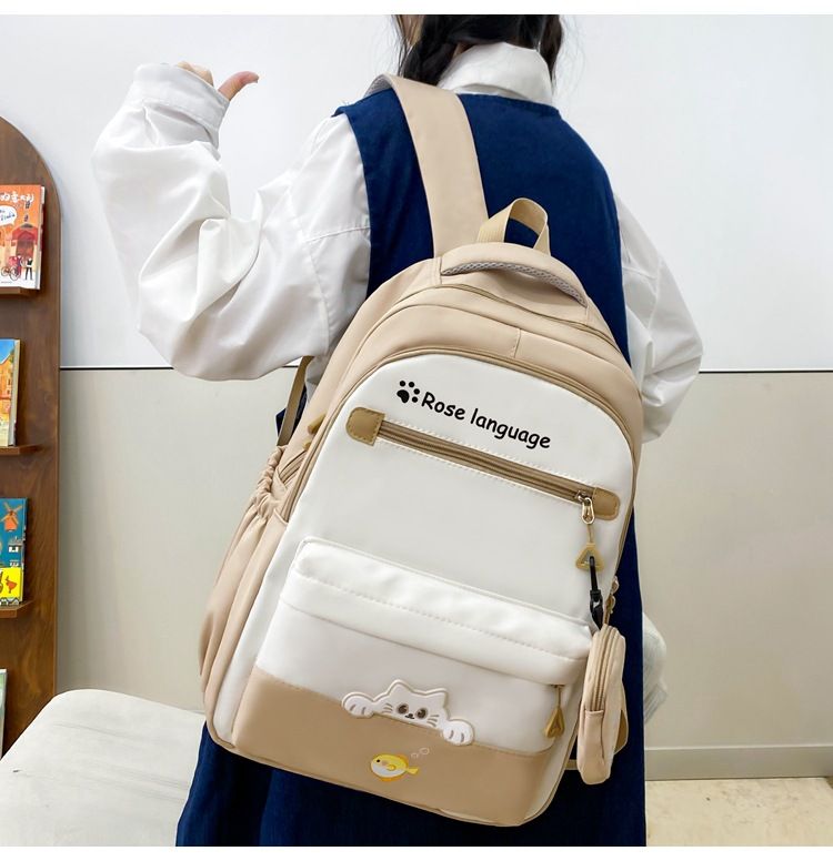 Set di zaini scolastici unisex - Zaino in nylon di grande capacità con spallacci imbottiti, set da 3 pezzi per studenti_voghion.com