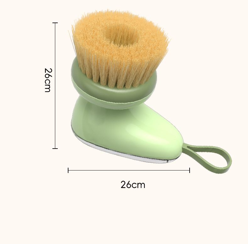Automatic Liquid-Dispensing Dish For Pots, Kitchen Household Scrubber, Lazy Press-Type Non-Damaging Pot Cleaning Brush_voghion.com