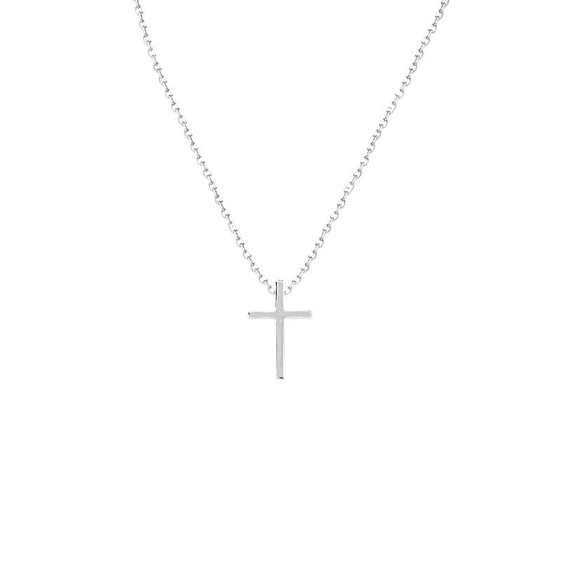 Collana con croce S Pure per donna 2025 autunno inverno nuovo design alla moda di nicchia maglione catena clavicola gioielli in argento_voghion.com
