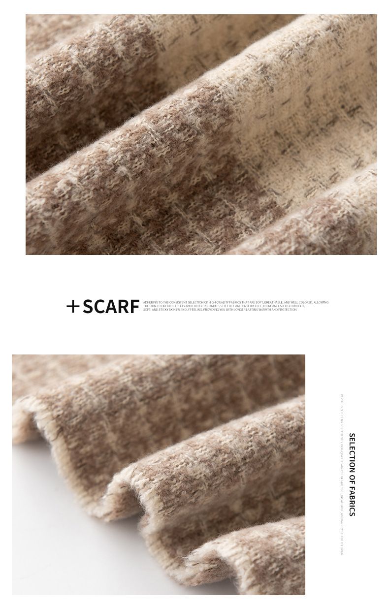 2024 New Soft Warm  Cashmere Plaid Tassel Scarf, High Grade Women's Scarf and Shawl_voghion.com