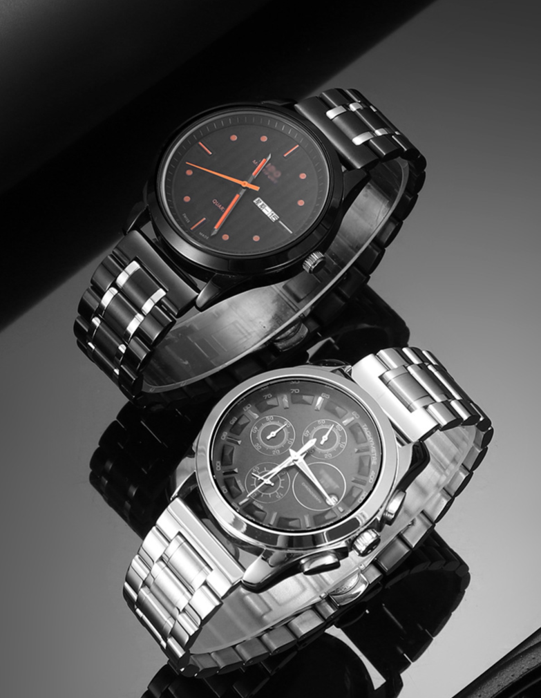 Watchbands Iwatch Gt3/Gt4 Five Bead Solid Stainless Steel Strap Smart Watch Strap_voghion.com