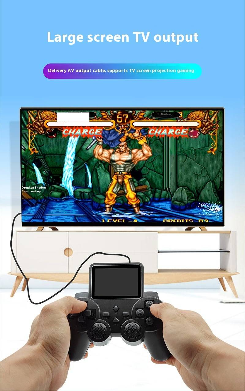Console de jogos portátil Retro FC - 520 jogos clássicos, modo para dois jogadores, conexão com TV, jogos portáteis para crianças e adultos_voghion.com