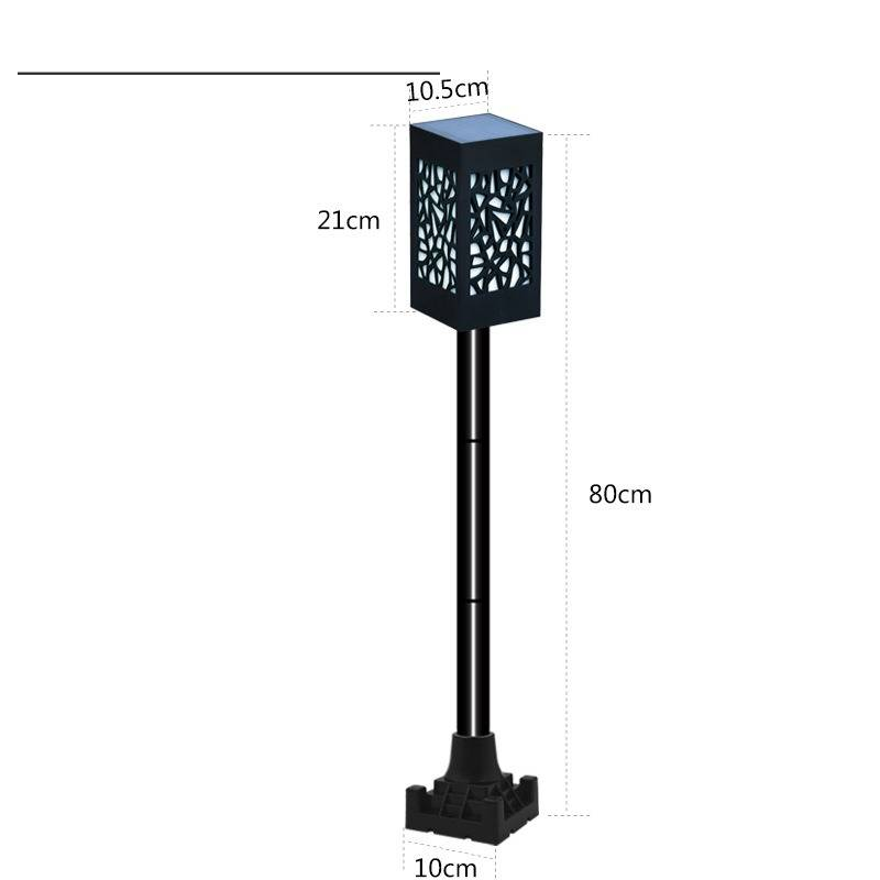 Luci da parete per esterni alimentate a energia solare, luci da giardino, luci a colonna quadrate impermeabili per cortili, ville e vialetti_voghion.com