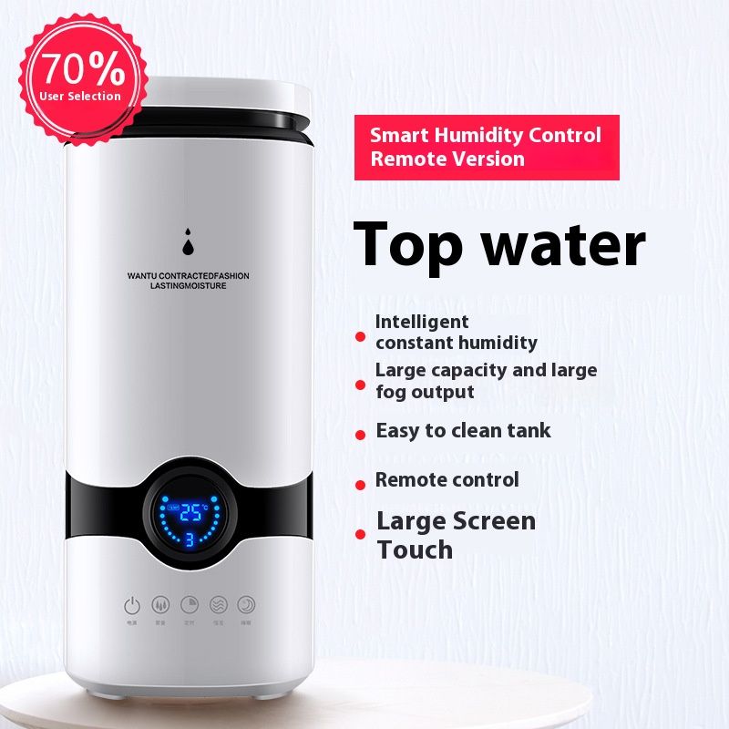 Ultrasonic Humidifier For Bedroom - Quiet Air Humidifier With Remote Control, 2.6L Large Tank, Auto Shut-Off, Night Light_voghion.com