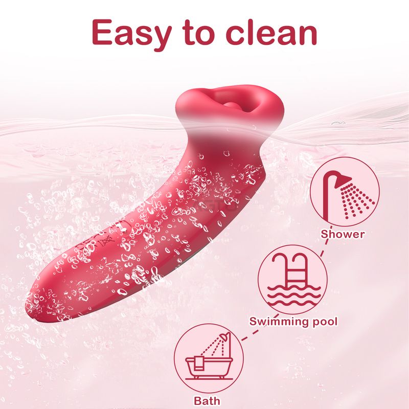 Tongue Licking Clitoral Rose Vibrator, Sex Toys Vibration Stimulator For Women Licking Adult Toy 10 Speed Vibrating, For Couples Female For Her_voghion.com