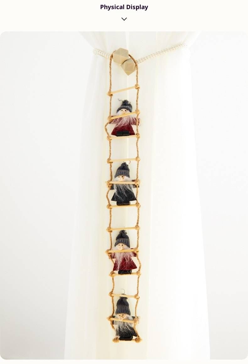 Décorations suspendues tissées Père Noël et sapin de Noël – Ornements festifs traditionnels de style européen pour la maison et les fêtes_voghion.com