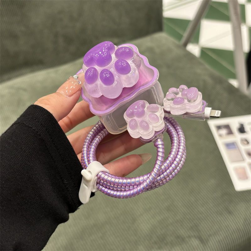 Câble de chargement Cat Claw 15/14, housse de protection compatible avec iPad 13, tête de charge rapide anti-casse 20 W_voghion.com