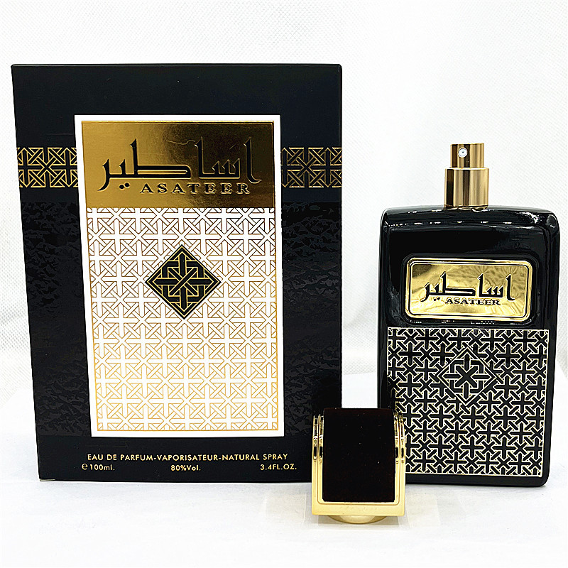 Nueva funda de cuero ASATEER negra, ambiente de alta gama, perfume árabe de Oriente Medio, estilo único, perfume popular_voghion.com