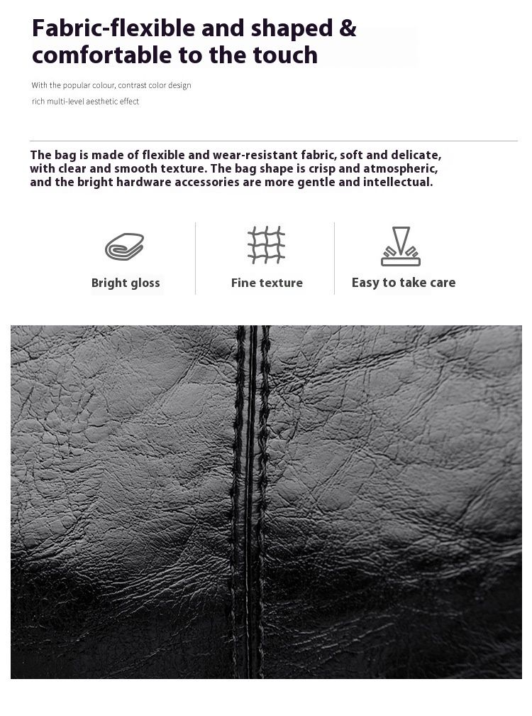 Women's Bag New Fashion Retro Versatile Contrasting Color Boston Pillow Bag Soft Leather Hand-held Large Capacity Mother Bag_voghion.com