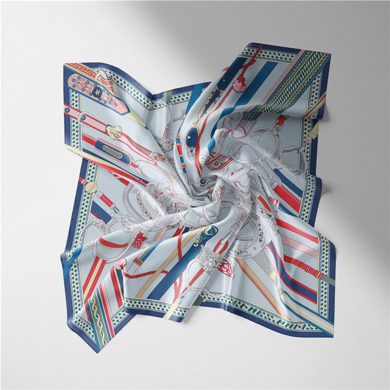 Tanzen Sie Sommerdekorationen mit Aufdruck, kleine quadratische Damengeschenke zum Muttertag, Schals, Stirnbänder_voghion.com