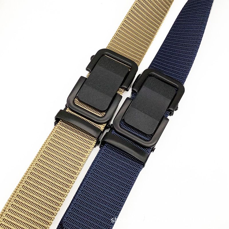 Cintura tattica casual di alta qualità per uomo, con cintura in tela tinta unita, con fibbia automatica in nylon, per utensili da esterno_voghion.com