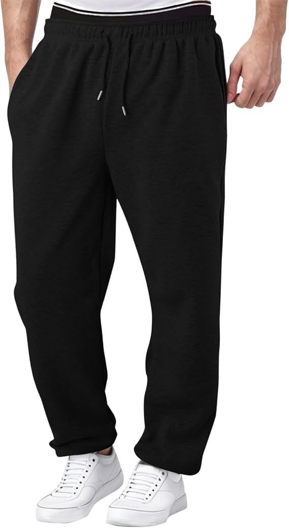 COMEOR Herren Leichte Und Atmungsaktive Gerade Jogginghose Aus Baumwolle, Lange Jogginghose, Herren Jogging-Trainingshose, Lässige Jogginghose_voghion.com