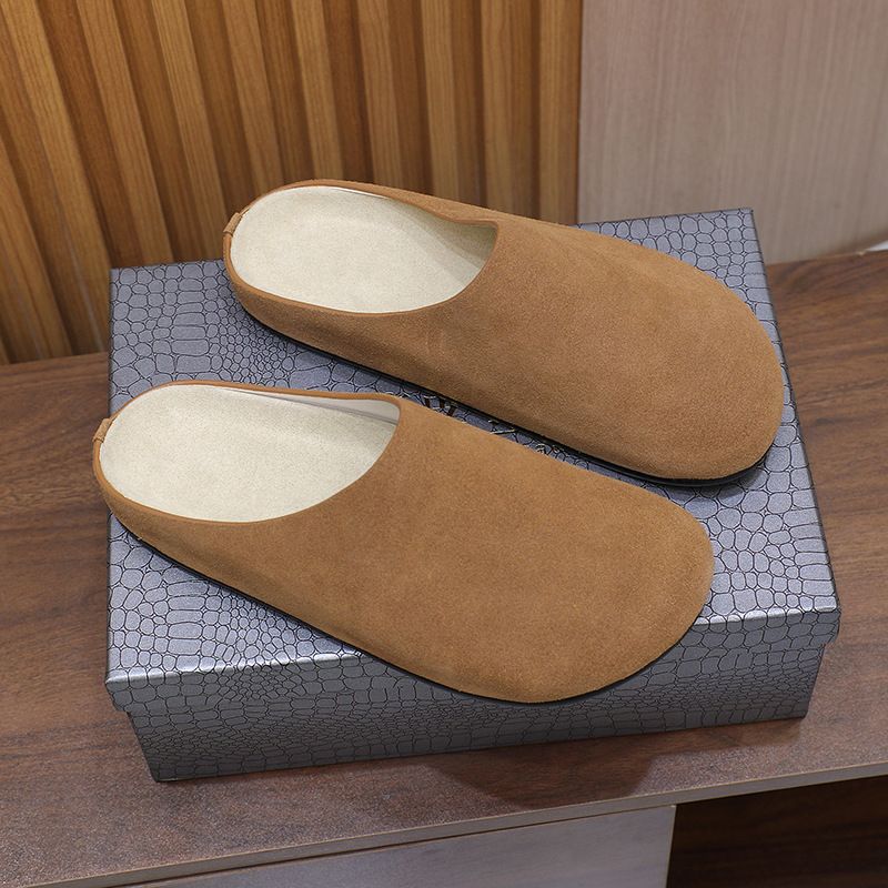 Summer Outdoor Slip-On Lazy Internet Celebrity Niche Design Closed-Toe Half Slippers Mules New Shoes For Men_voghion.com