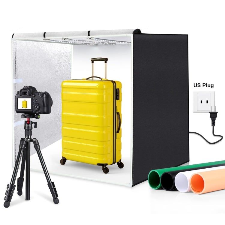 PULUZ 80cm Folding Portable 90W High CRI White Light Photo Lighting Studio._voghion.com
