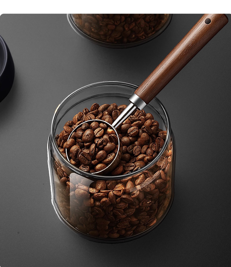 Walnut Handle 304 Stainless Steel Coffee Bean Special Seasoning Measuring Spoon_voghion.com