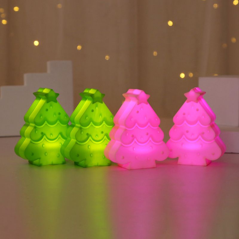 Mini decorazioni natalizie a LED - Decorazioni luminose da tavolo per le feste in verde e rosa, regalo perfetto per l'allegria delle feste_voghion.com