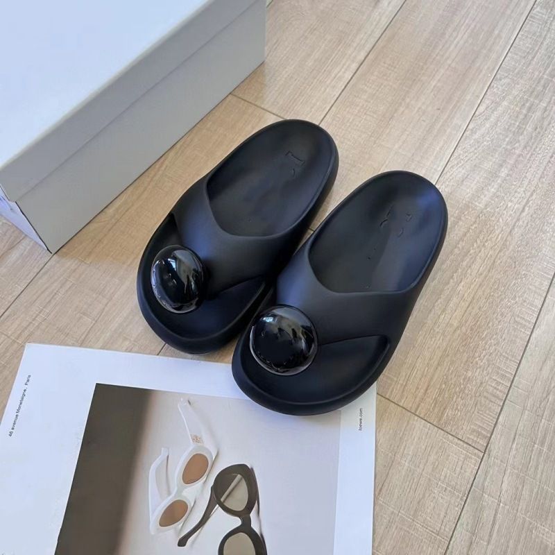 Luo Jia's Flops Lazy Shoes That Can Be Worn On The Outside With Just One Step. Thick Soled Candy Colored Beach Flip_voghion.com
