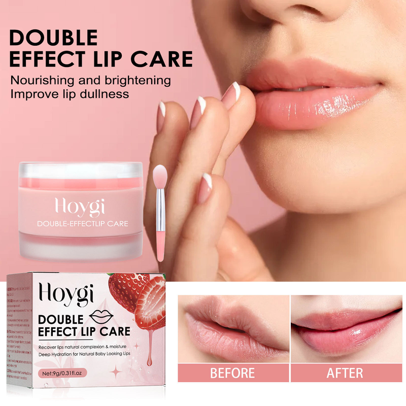 Hoygi Double Effect Feuchtigkeitsspendend Anti-Craing, Entfernung abgestorbener Haut, Feuchtigkeitsspendend, Weichmachend, Reduzierung der Lippentextur_voghion.com