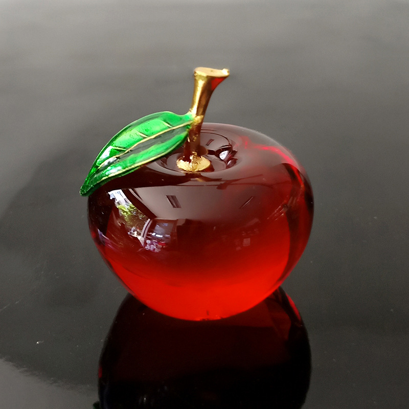 Crystal Apple Creative Gift Festival Decoration Crafts Christmas Decoration Car Home Decoration_voghion.com