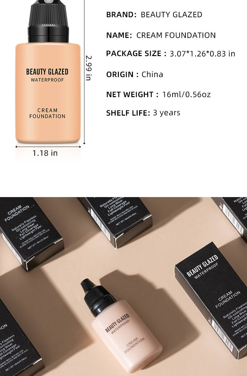"3PCS"Tanning Matte dugotrajni tekući puder Tamni korektor s visokim prekrivanjem_voghion.com