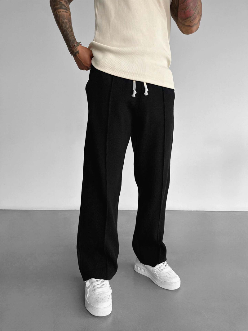 Îmbrăcăminte pentru bărbați Buzunare cu nasturi Pantaloni de sport cu șnur Imbracaminte de stradă Harajuku Retro Minimalism_voghion.com