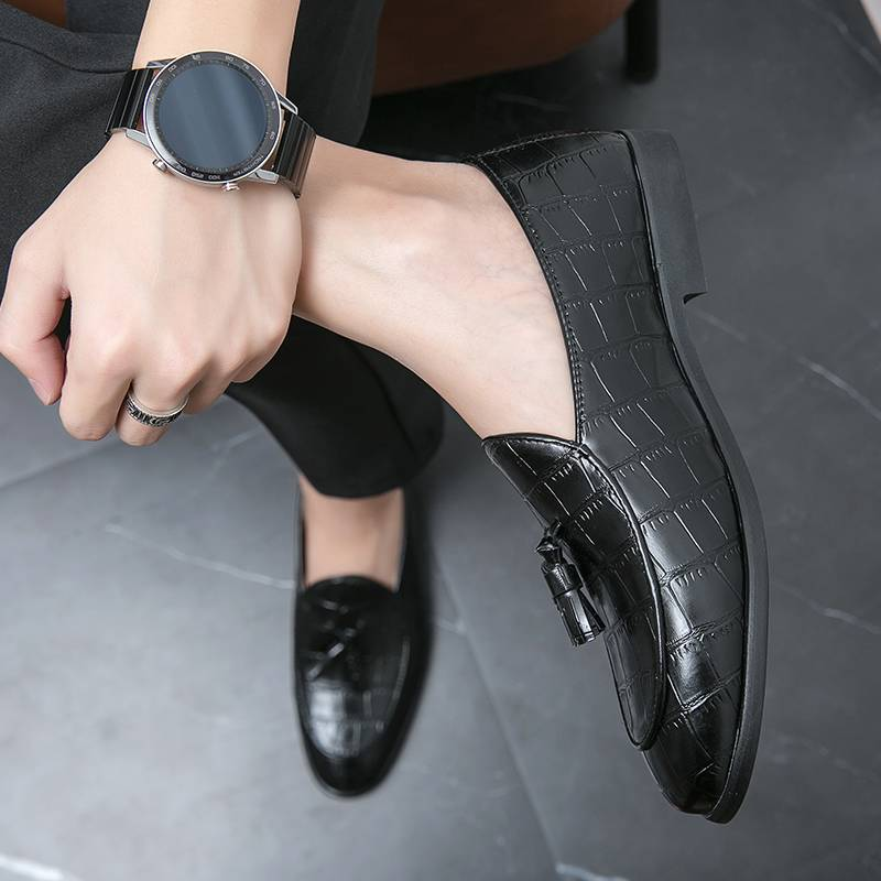 Mens Dress Shoe Fashion Male Loafers Business Wedding Shoe Men Black Elegant Classic Man Formal Social Men's_voghion.com