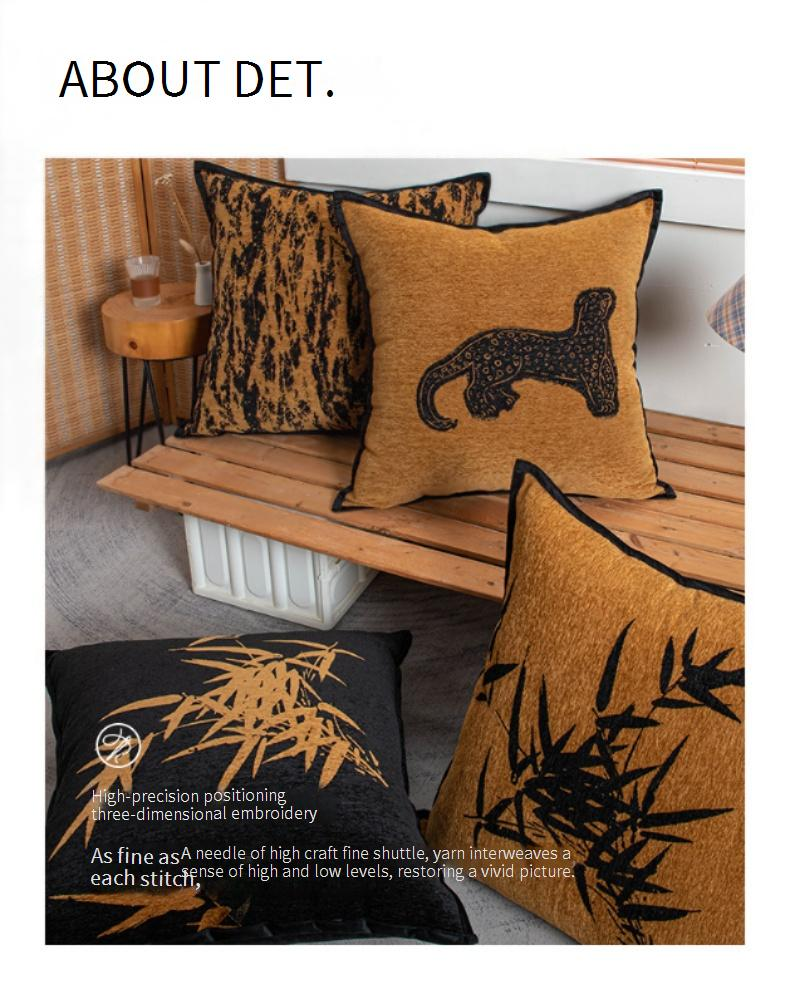 Cuscini vintage - Copricuscini decorativi in stile americano per divano e letto, arredamento moderno di metà secolo (set di 2 in tessuto di lino da 45x45 cm)_voghion.com