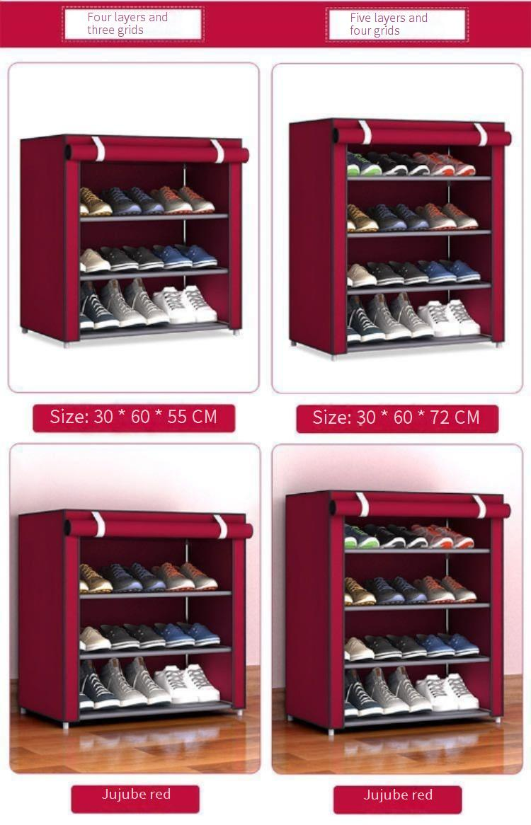 Schuhregal aus Metall – Modularer, verstellbarer Schuh-Organizer mit 5/6/8/10 Ebenen für Eingangsbereich, Kleiderschrank und Wohnheim (modernes, schlankes Design, Selbstmontage, rostfreier Rahmen)_voghion.com