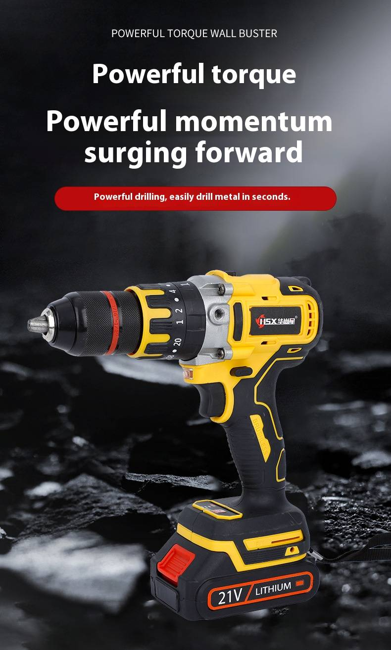 21V Brushless Cordless Drill With Multi-Speed Control & Full Accessory Kit – High Torque For DIY & Professional Projects_voghion.com