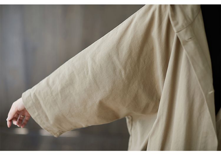 Elegant Oversized Hooded Trench Coat For Women – Long Knee-Length Design With Large Pockets, Casual & Office Wear, Available In 5 Classic Colors_voghion.com