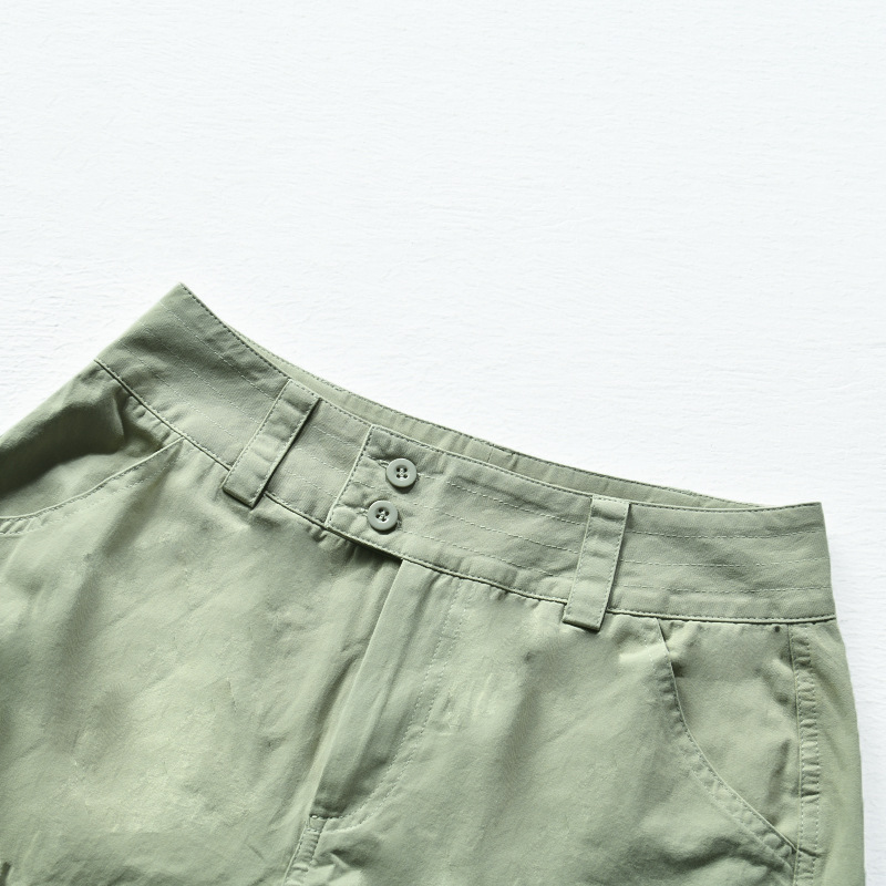 Sieviešu apģērbi Retro franču brīvs, taisns sieviešu kombinezons ar daudzām kabatām_voghion.com