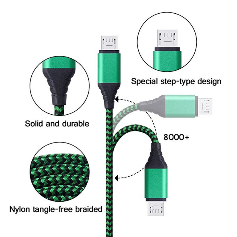 Micro 1/2/3 meter USB phone cable Android charger cable Kabel Micro USB charging cable suitable for Xiaomi Hongmi 5 Plus_voghion.com