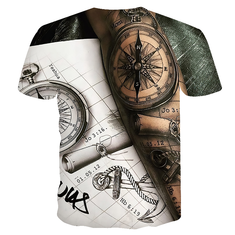 2023 Kortärmad tröja för män Den senaste t-shirten med kort ärmad sommartid för män tillsammans med ett 3D-utskrift_voghion.com