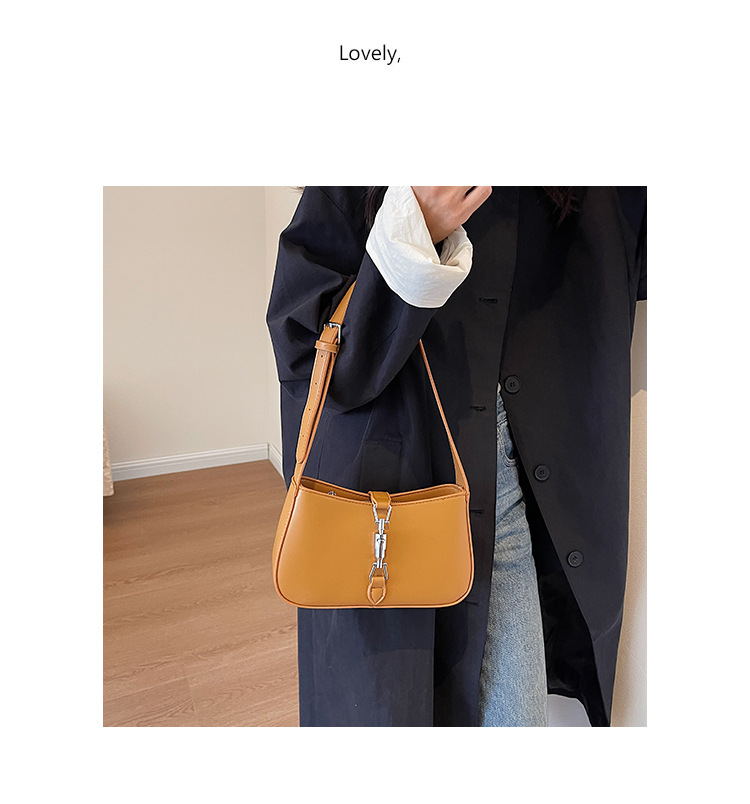 Cross-border French Niche Ladies Bag 2023 New High-end Armpit Bag Retro Texture one-shoulder Messenger bag_voghion.com