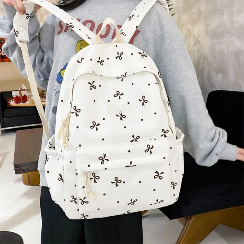 Female Student Backpack Large Capacity Leisure School Bag Versatile Rucksack Outdoor Camping Picnic 250408l_voghion.com
