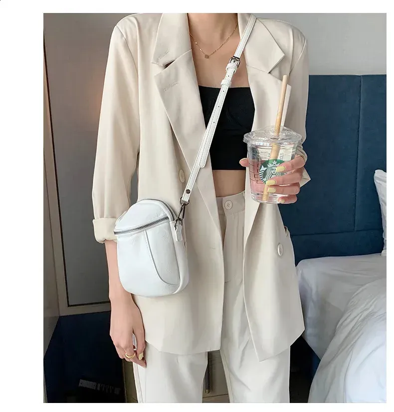 Borse a mano alla moda da donna, con cerniera, a tracolla, in pelle PU, di grande capacità, con tasca per telefono, 240725_voghion.com