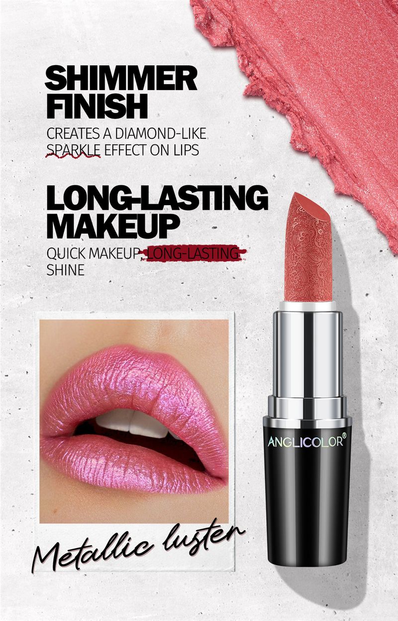 Anglicolor Long-Lasting Liquid Lipstick With Shimmer & Moisturizing Formula - Non-Sticky, Non-Fading, Glossy Finish_voghion.com