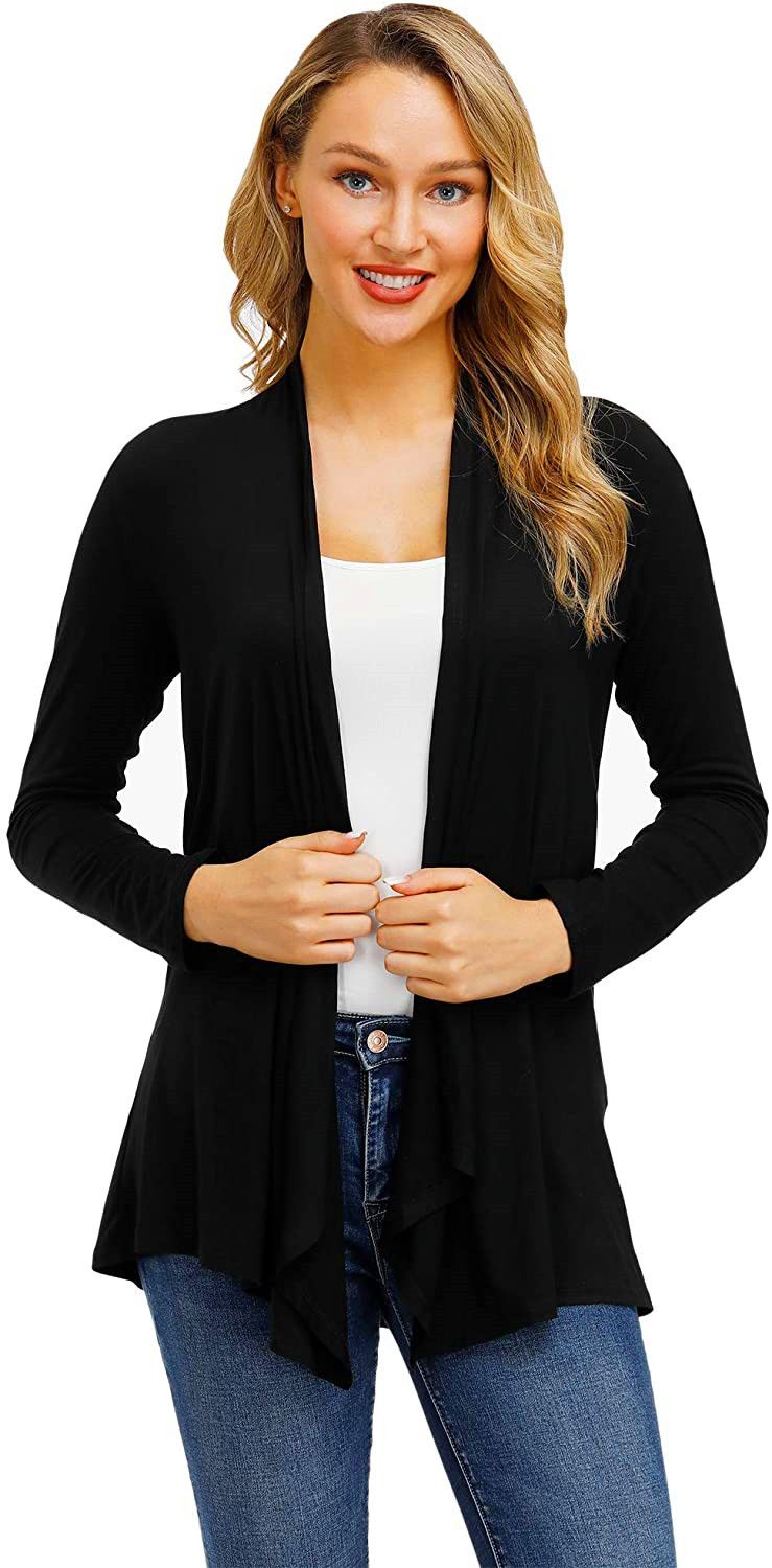 Abbigliamento donna 2025 Cardigan lavorato a maglia a maniche lunghe semplice e alla moda_voghion.com