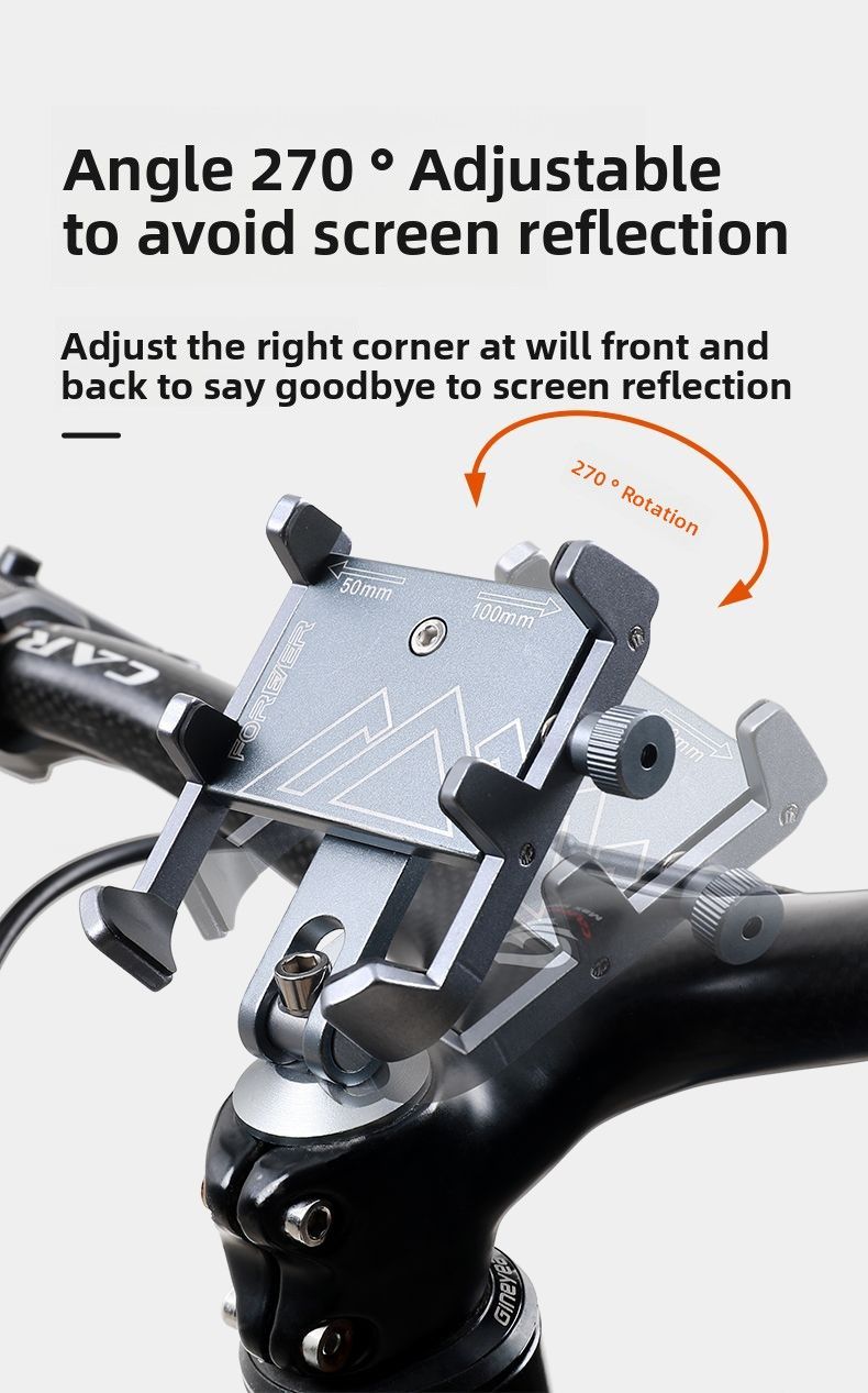 Bicycle Phone Mount Road Mountain Bike Handlebar Fixed Cycling Navigation Aluminum Alloy Bracket Equipment_voghion.com