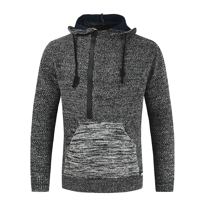 Maglione lavorato a maglia a maniche lunghe con cappuccio e pullover in stile europeo e americano da uomo nuovo_voghion.com