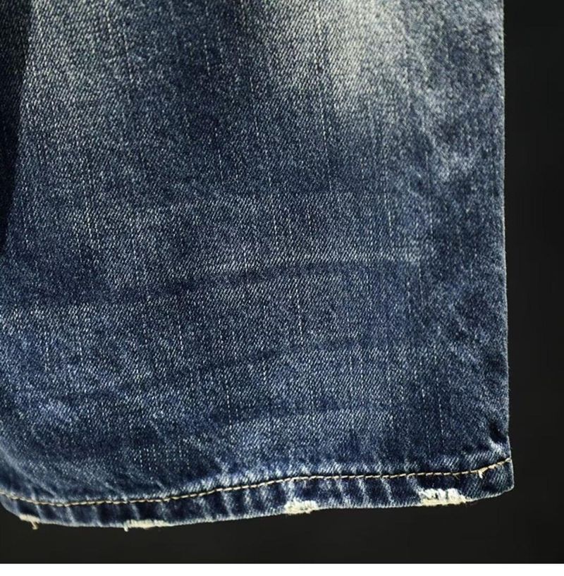 Men's Casual Denim Shorts - Style Loose Fit Summer Shorts With Stretch, Washed & Non-Iron, Mid Waist, Straight Leg (Dark Blue)_voghion.com