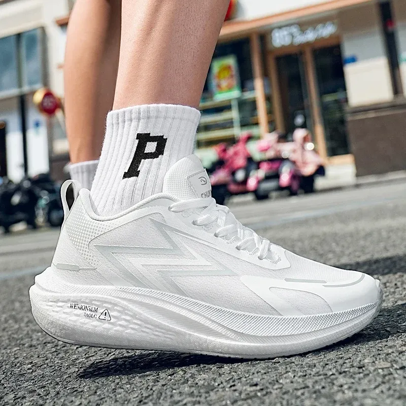 Professionelle Marathon-Laufschuhe, Rennlaufschuhe mit durchgehender Carbonplatte, stoßdämpfende Trainingssportschuhe für Jugendliche_voghion.com