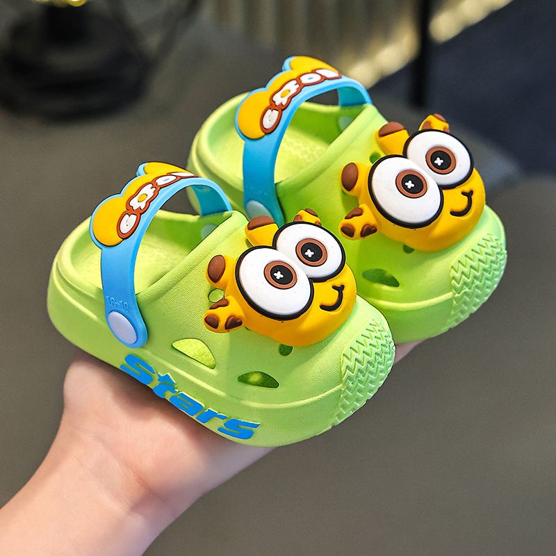 Pantofole estive per bambini, da bambina, da interno, con suola morbida e antiscivolo, con cartoni animati, carine e fresche, per ragazzi, da spiaggia, con fori._voghion.com