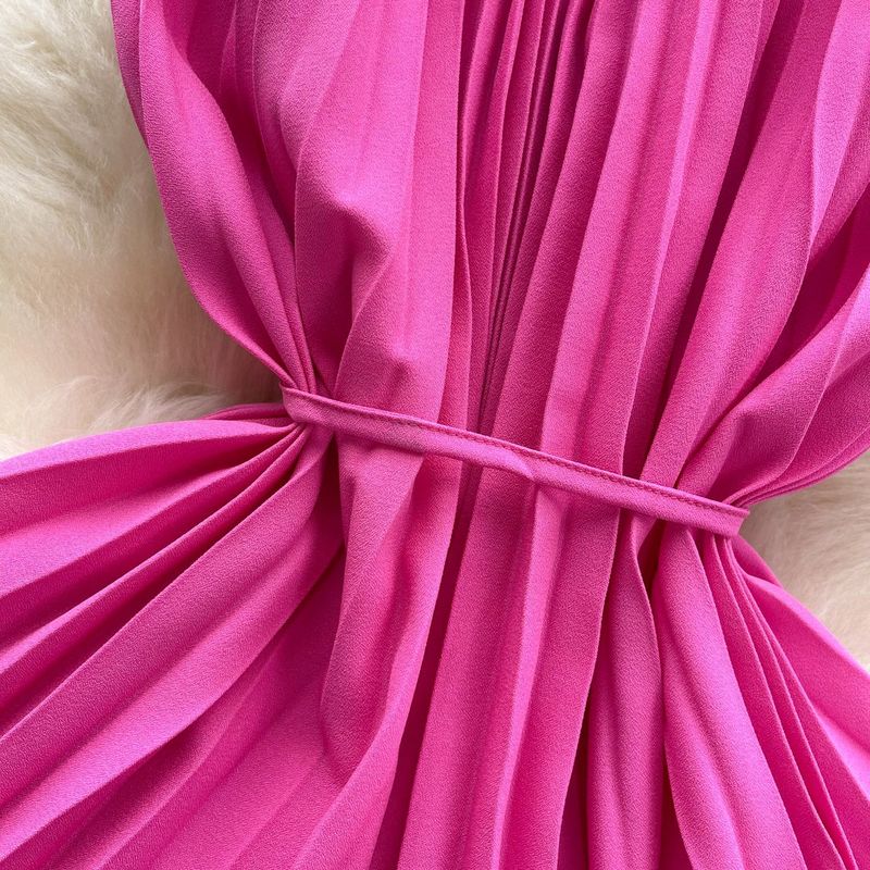 Women's female summer hot girl chic light luxury all-match pleated vest French top_voghion.com