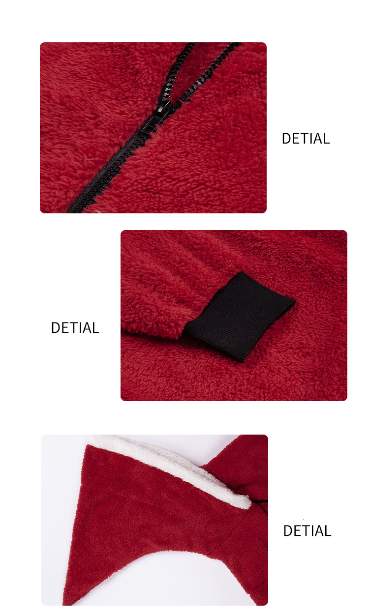 Autumn and winter new women's home casual double-sided velvet Christmas style jumpsuit that can be worn outside_voghion.com
