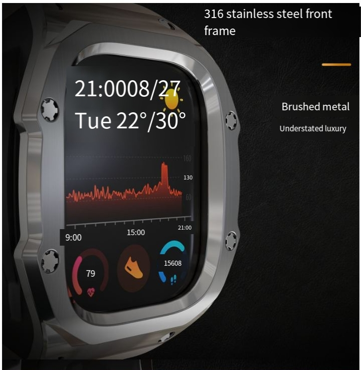 for Aple iWatch Ultra universal 49MM metall fallsikker klokkebeskyttelse_voghion.com